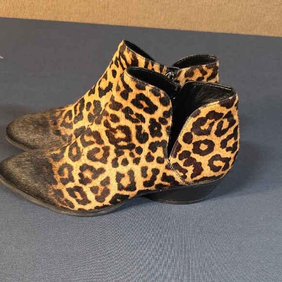 Franco Sarto Leopard Print Ankle Booties - Picture 4 of 8